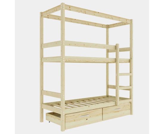 Двухъярусная кровать с каркасом для балдахина Бонжур, КОД:GM34567, images №8, magsale.ru