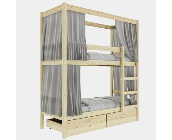 Двухъярусная кровать с каркасом для балдахина Бонжур, КОД:GM34567, images №3, magsale.ru