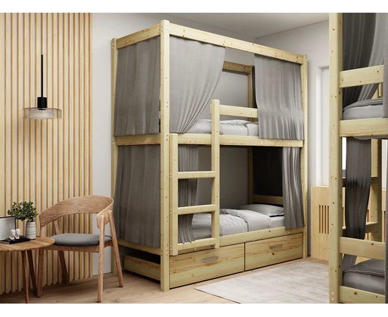 Двухъярусная кровать с каркасом для балдахина Бонжур, КОД:GM34567, images №5, magsale.ru