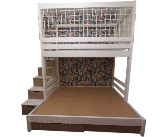 Двухъярусная кровать с балдахином и сеткой Босфор, КОД:MS711, images №1, magsale.ru