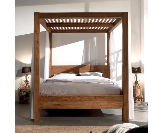 Кровать с балдахином из массива дерева Бруней, КОД:MS640, images №2, magsale.ru