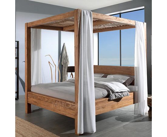 Кровать с балдахином из массива дерева Бруней, КОД:MS640, images №3, magsale.ru
