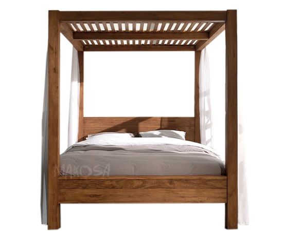 Кровать с балдахином из массива дерева Бруней, КОД:MS640, images №1, magsale.ru