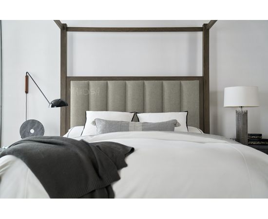 Кровать с мягкой спинкой и балдахином из массива Эденбрук, КОД:MSP641, images №2, magsale.ru