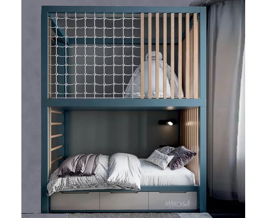 Двухъярусная кровать с балдахином и сеткой Фридом, КОД:MS648, images №1, magsale.ru