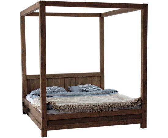 Кровать с балдахином из массива Хюгге 180х200 венге, КОД:MS633RAS, images №1, magsale.ru