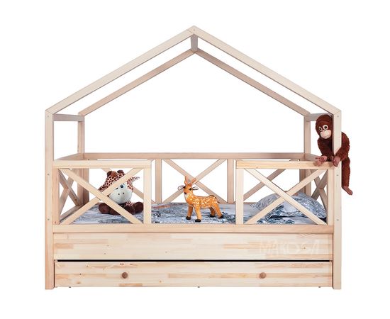 Детская кровать-домик из массива дерева Карлос, КОД:MS655, images №1, magsale.ru