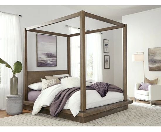Кровать с балдахином из массива дерева Лея, КОД:MS643, images №3, magsale.ru