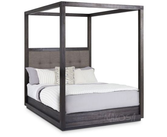 Кровать с мягкой спинкой и балдахином из массива Модус, КОД:MSP644, images №1, magsale.ru