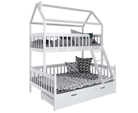Двухъярусная кровать-домик Молли (массив сосны), КОД:MS670, images №2, magsale.ru