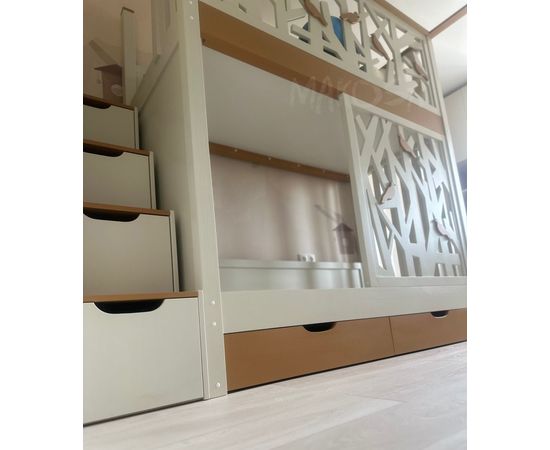 Двухъярусная кровать из массива Птички, КОД:MS669, images №6, magsale.ru