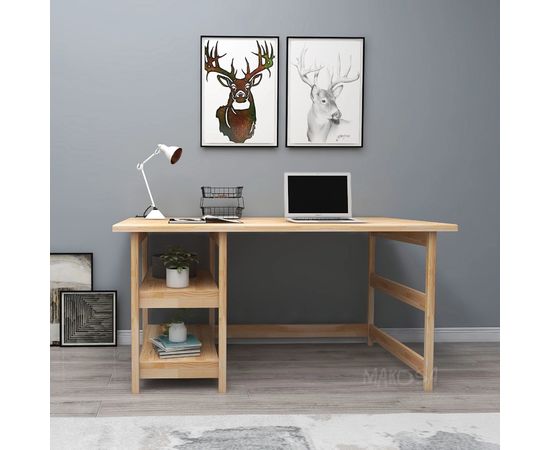 Письменный стол из массива дерева Райт, КОД:MS661, images №3, magsale.ru