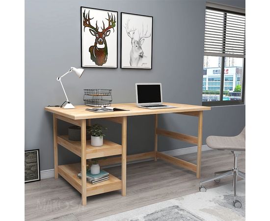 Письменный стол из массива дерева Райт, КОД:MS661, images №2, magsale.ru