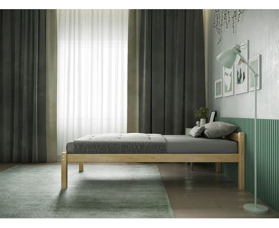 Полутороспальная кровать из массива сосны Троя-1 (Т1), КОД:GM3469, images №5, magsale.ru