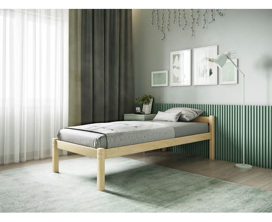 Односпальная кровать из массива Троя-1 (Т1), КОД:GM3463, images №5, magsale.ru