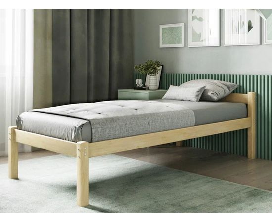 Односпальная кровать из массива Троя-1 (Т1), КОД:GM3463, images №1, magsale.ru