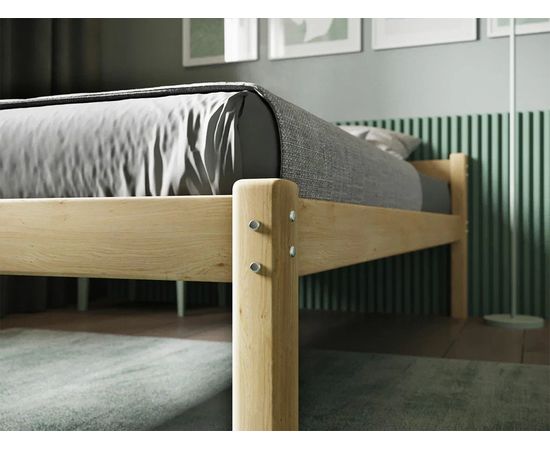 Полутороспальная кровать из массива сосны Троя-1 (Т1), КОД:GM3469, images №6, magsale.ru