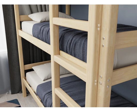 Трехъярусная кровать из массива сосны Трио (Т3), КОД:GM3476, images №5, magsale.ru