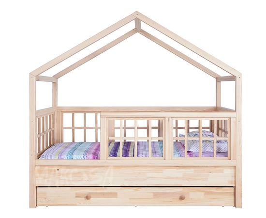 Детская кровать-домик из массива дерева Вивьен, КОД:MS656, images №2, magsale.ru