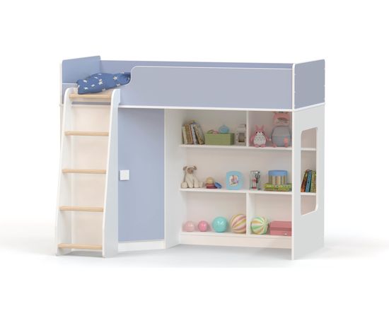 Кровать-чердак с угловым шкафом Ridgimmi 2.2, КОД:RI002, images №5, magsale.ru