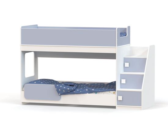 Двухъярусная кровать с угловой лестницей Ridgimmi 4.3, КОД:RI007, images №9, magsale.ru