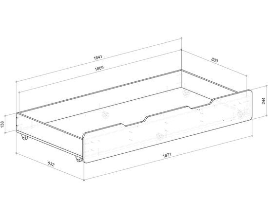 Детская кровать с выкатным спальным местом Ridgimmi 6.3, КОД:RI010, images №10, magsale.ru