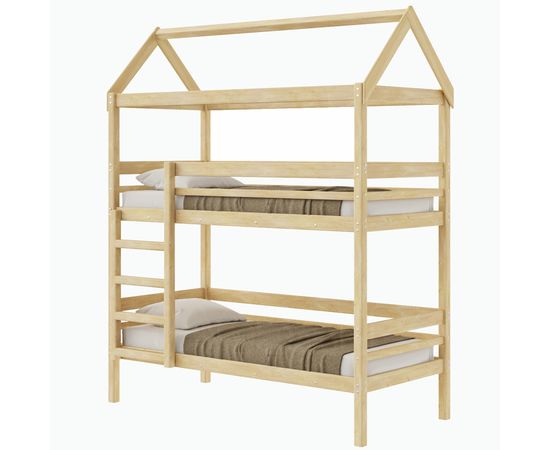 Двухъярусная кровать из массива сосны Бэби-Хаус, КОД:GM3479, images №1, magsale.ru