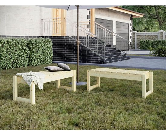 Скамейка из массива сосны Бруно, КОД:GM4011, images №3, magsale.ru