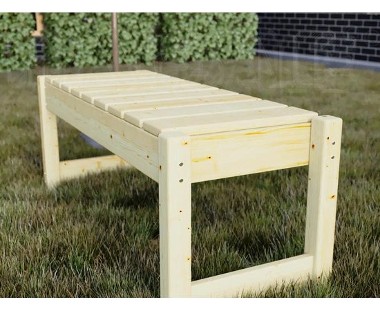 Скамейка из массива сосны Бруно, КОД:GM4011, images №2, magsale.ru