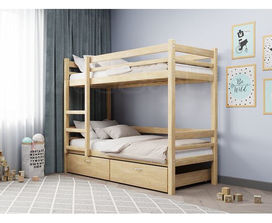 Двухъярусная кровать из массива Дональд, КОД:GM3478, images №2, magsale.ru