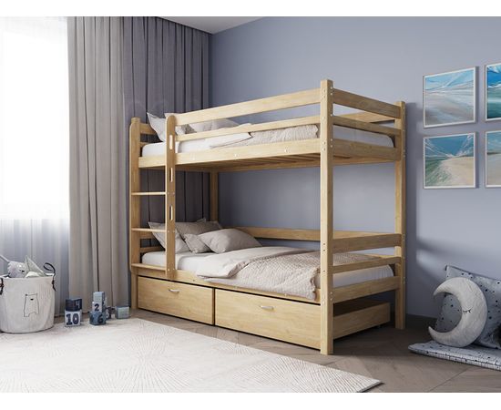 Двухъярусная кровать из массива сосны Фабиа, КОД:GM7131, images №2, magsale.ru