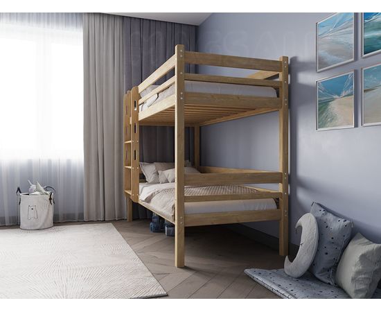 Двухъярусная кровать из массива сосны Фабиа, КОД:GM7131, images №9, magsale.ru