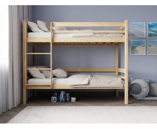 Двухъярусная кровать из массива сосны Фабиа, КОД:GM7131, images №4, magsale.ru