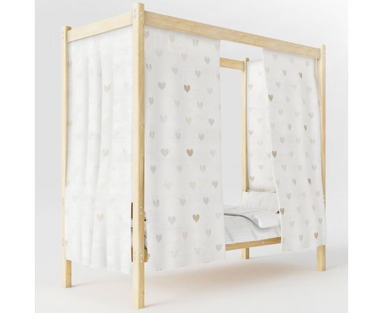 Детская кровать с балдахином Лео (массив сосны), КОД:GM7122, images №11, magsale.ru