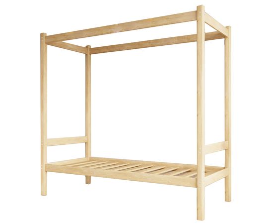 Односпальная кровать из сосны с балдахином Лео, КОД:GM7123, images №5, magsale.ru