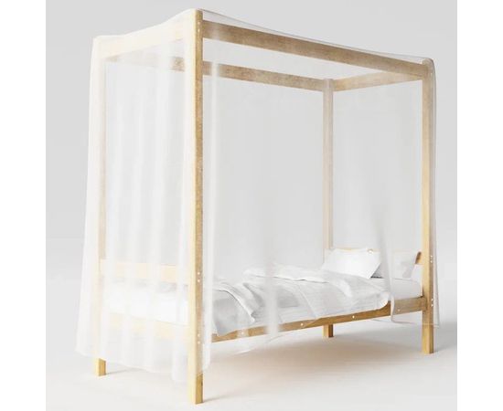 Односпальная кровать из сосны с балдахином Лео, КОД:GM7123, images №2, magsale.ru