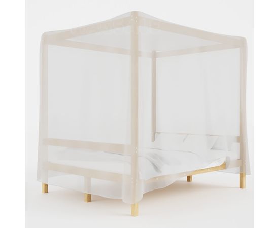 Двуспальная кровать из сосны с балдахином Лео, КОД:GM7125, images №3, magsale.ru