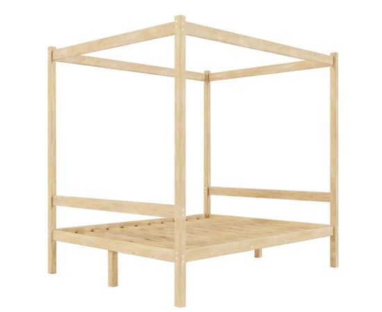 Двуспальная кровать из сосны с балдахином Лео, КОД:GM7125, images №2, magsale.ru