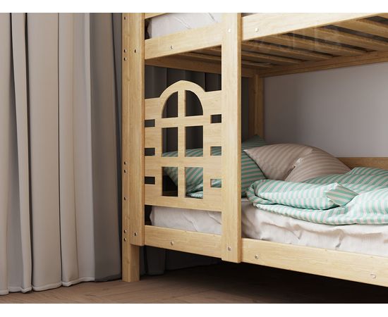 Двухъярусная кровать-домик из сосны Бэби-Люкс, КОД:GM7121, images №8, magsale.ru