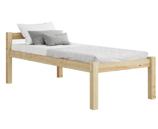 Высокая односпальная кровать из массива сосны Тосно, КОД:GM7129, images №1, magsale.ru