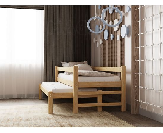 Раздвижная кровать 2-в-1 из массива сосны Виго, КОД:GM7133, images №2, magsale.ru