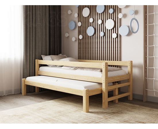 Раздвижная кровать 2-в-1 из массива сосны Виго, КОД:GM7133, images №4, magsale.ru