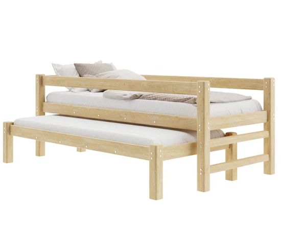 Раздвижная кровать 2-в-1 из массива сосны Виго, КОД:GM7133, images №1, magsale.ru