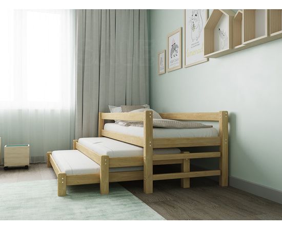 Раздвижная кровать 3-в-1 из массива сосны Виго, КОД:GM7134, images №2, magsale.ru