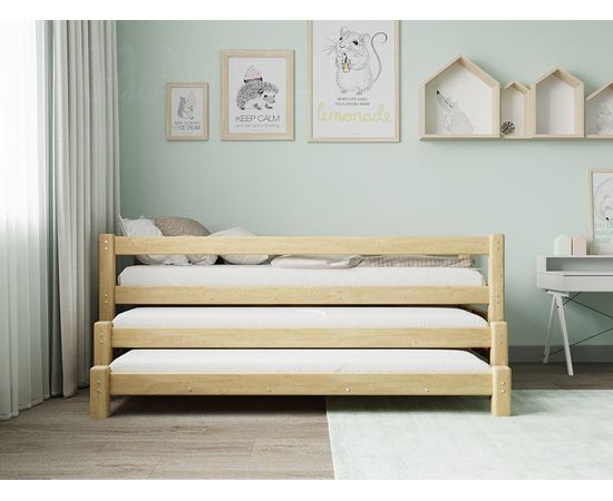 Раздвижная кровать 3-в-1 из массива сосны Виго, КОД:GM7134, images №3, magsale.ru