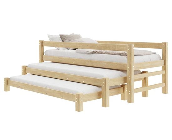 Раздвижная кровать 3-в-1 из массива сосны Виго, КОД:GM7134, images №1, magsale.ru