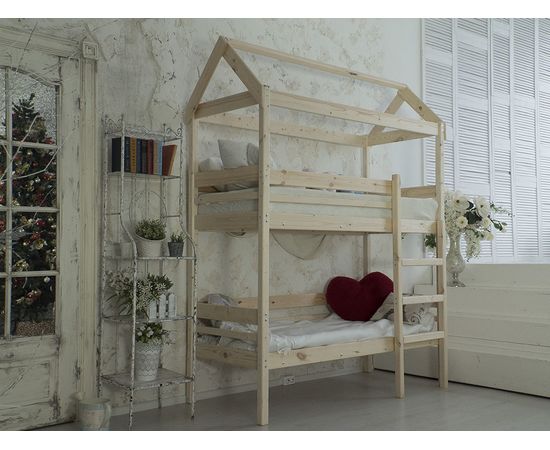 Двухъярусная кровать из массива сосны Бэби-Хаус, КОД:GM3479, images №5, magsale.ru