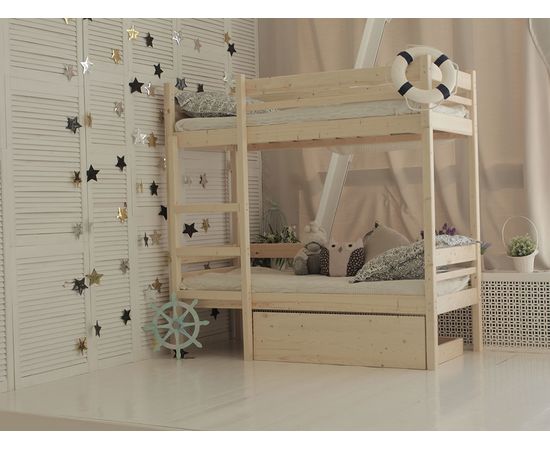 Двухъярусная кровать из массива Дональд, КОД:GM3478, images №3, magsale.ru