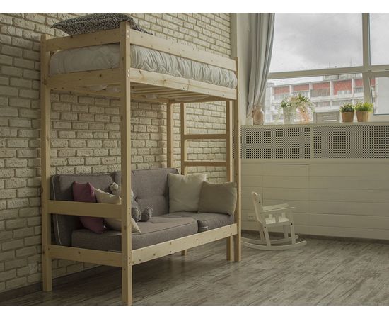 Детская кровать-чердак с диваном Лондон, КОД:GM3475, images №5, magsale.ru