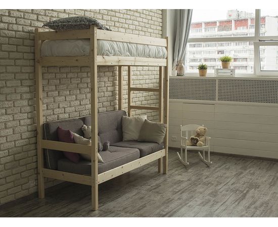 Детская кровать-чердак с диваном Лондон, КОД:GM3475, images №8, magsale.ru